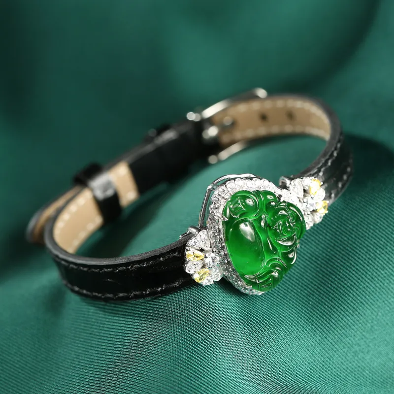 Oriental Jade Ice Glutinous Jadeite Bracelets Unisex-3