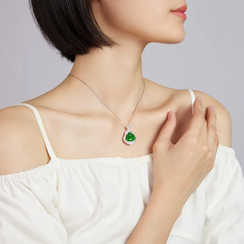 Oriental Jade Ice Type Jadeite Necklaces Women's-2
