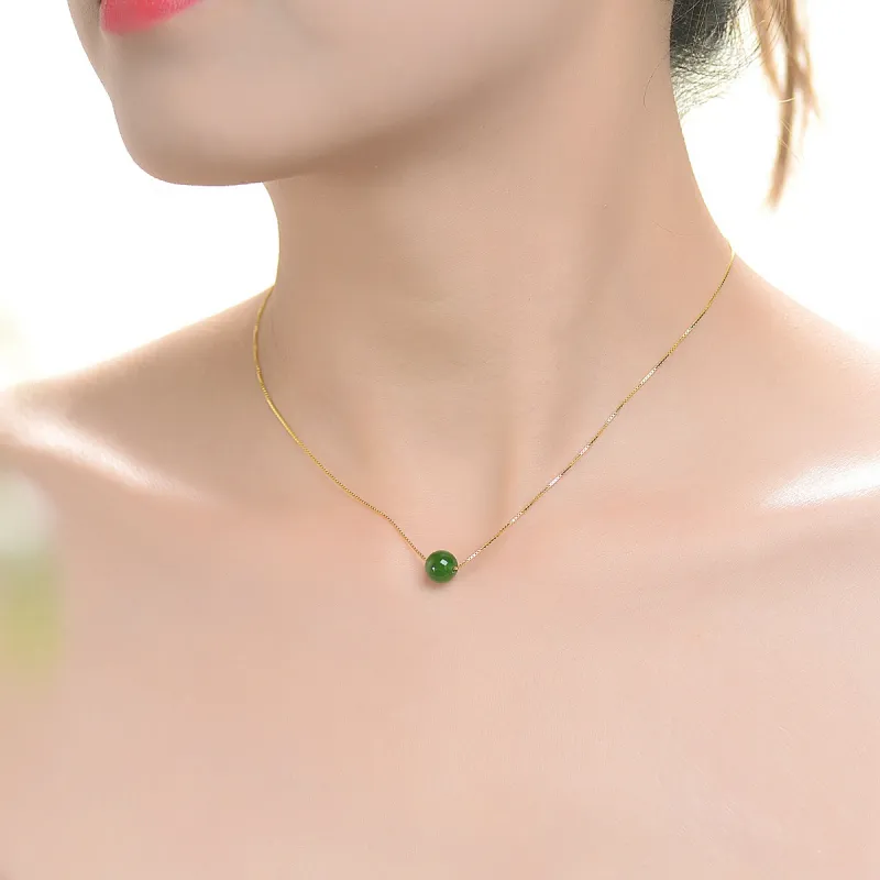 Oriental Jade Hetian Jade Necklaces Jasper Women's-1