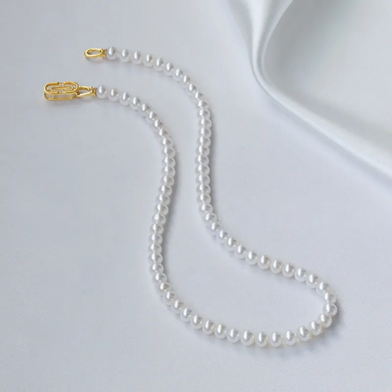 Oriental Jade Freshwater Pearl Necklaces Women's-3