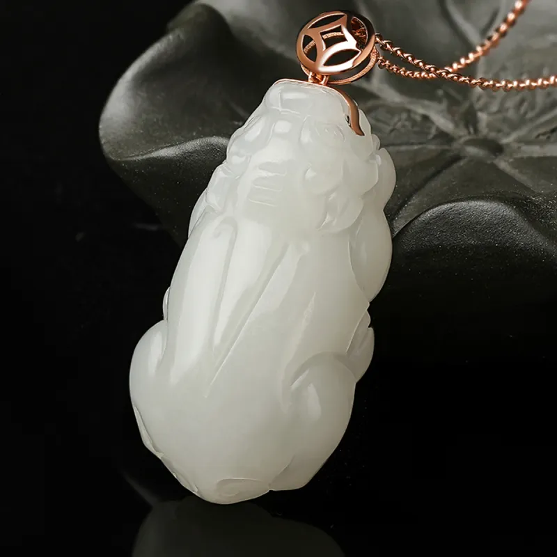 Oriental Jade Hetian Jade Necklaces White Jade Women's-2