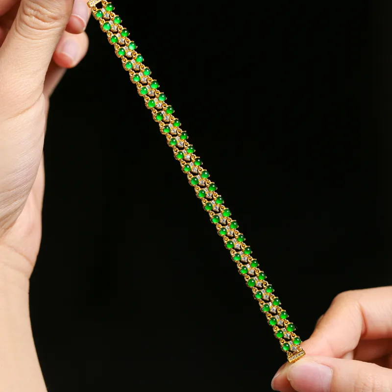 Oriental Jade Ice Type Bracelets Women's-6