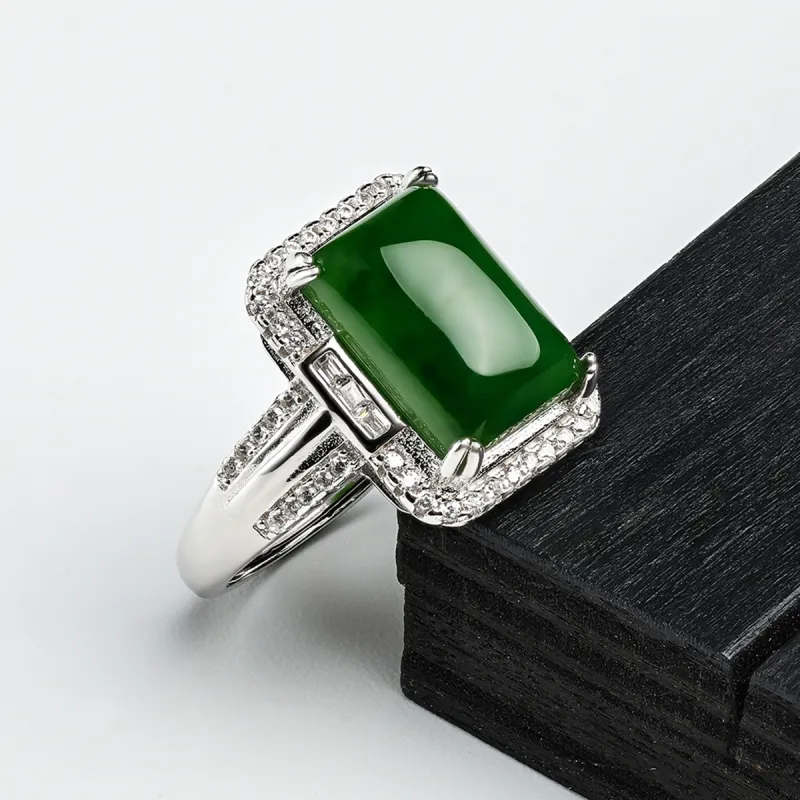 Oriental Jade Hetian Jade Rings Jasper Women's-5