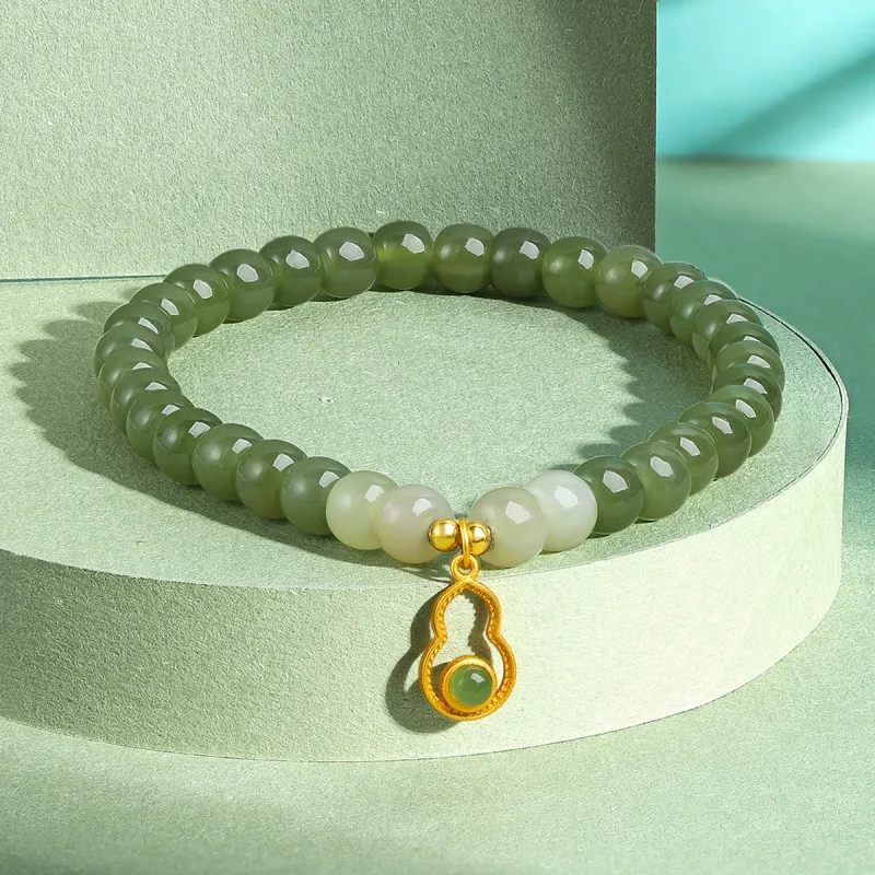 Oriental Jade Hetian Jade Bracelets White Jade/Pale Greenish White Jade Women's-1