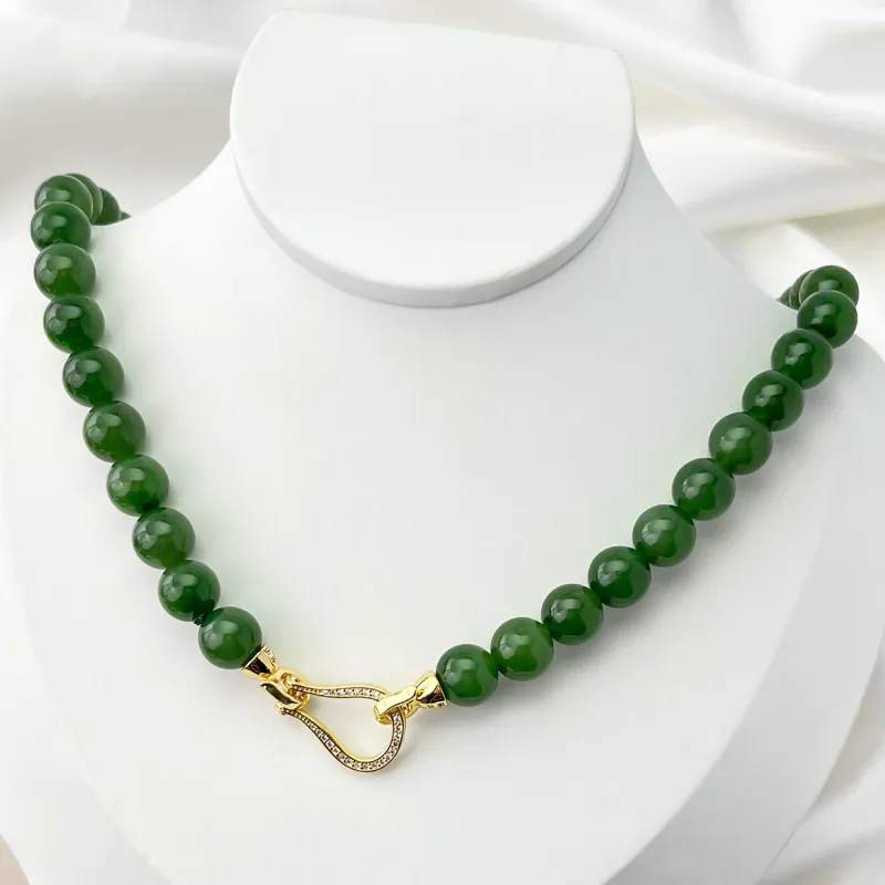 Oriental Jade Hetian Jade Necklaces Jasper Women's-2
