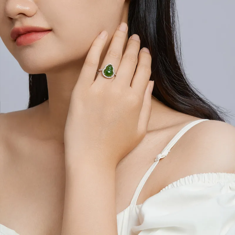 Oriental Jade Hetian Jade Rings Jasper Women's-2
