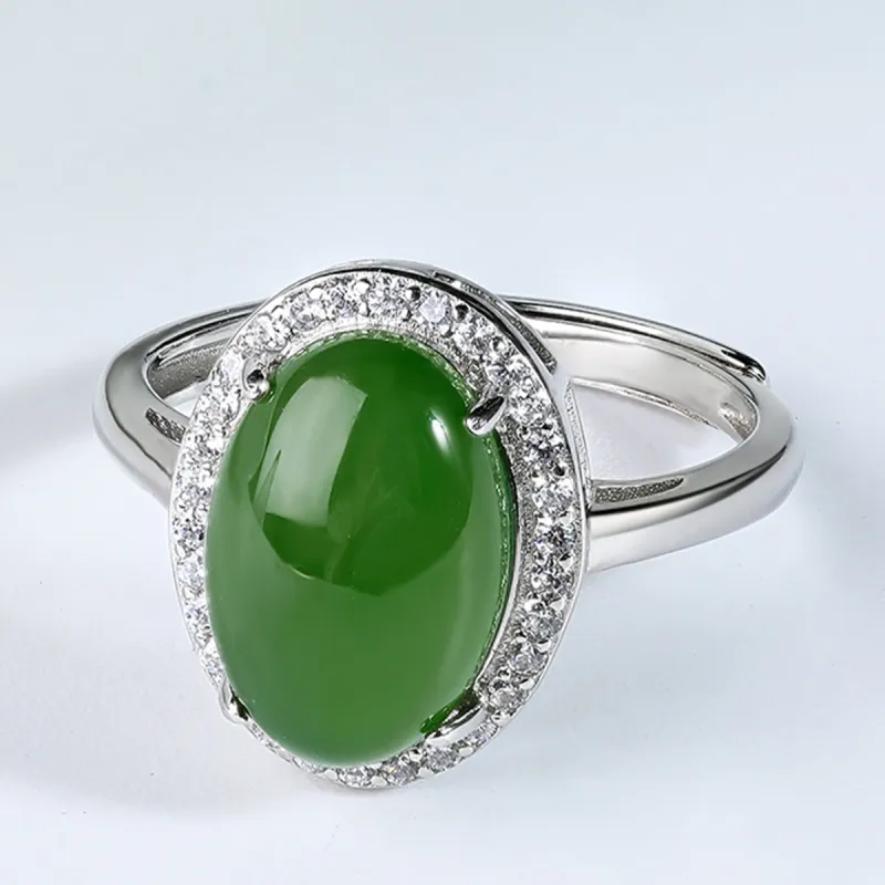 Oriental Jade Hetian Jade Rings Jasper Women's-4