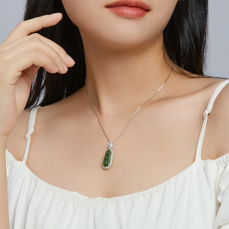 Oriental Jade Necklaces Green Jade Women's-1