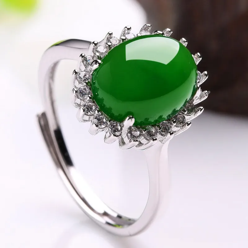Oriental Jade Hetian Jade Rings Jasper Women's-4