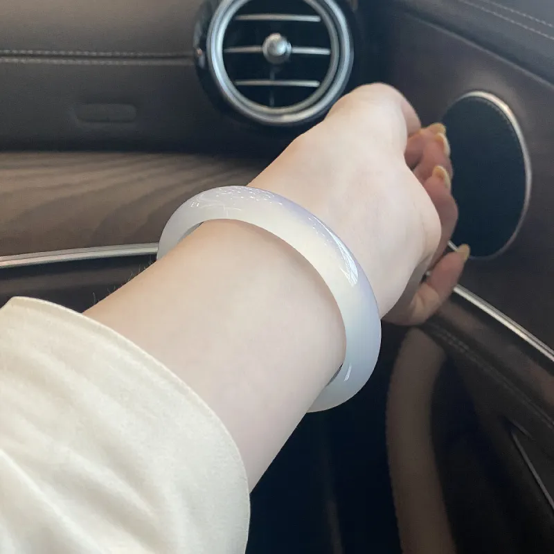 Oriental Jade Natural Chalcedony Bangles Women's-4