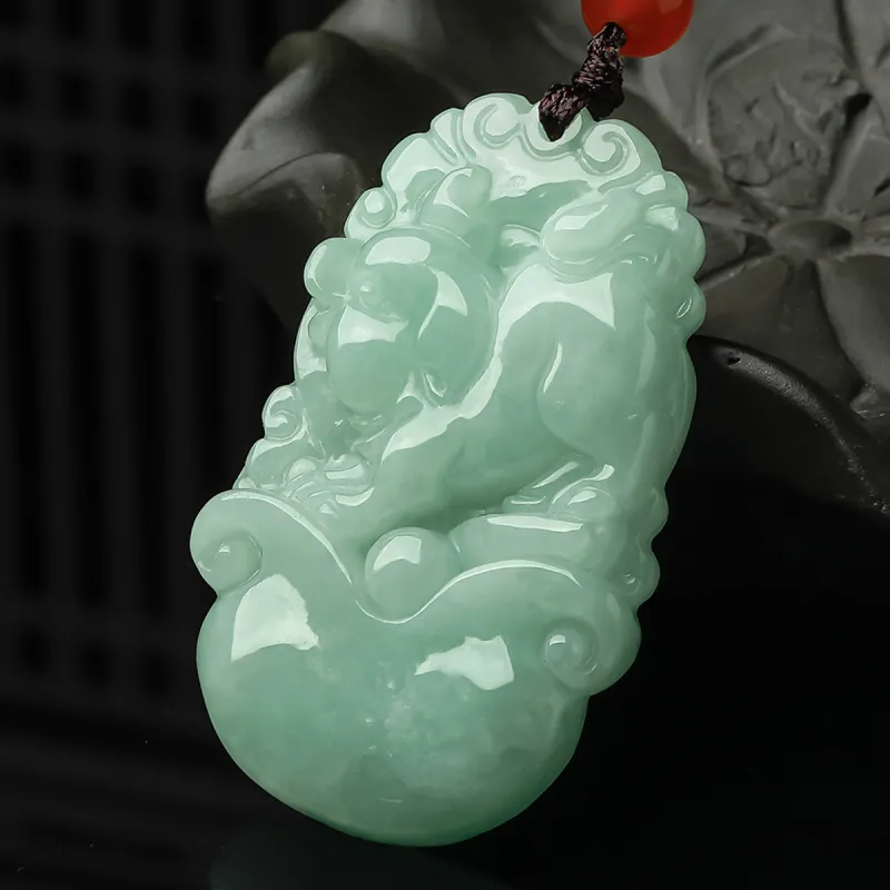 Oriental Jade Glutinous Jade Jadeite Necklaces Unisex-57