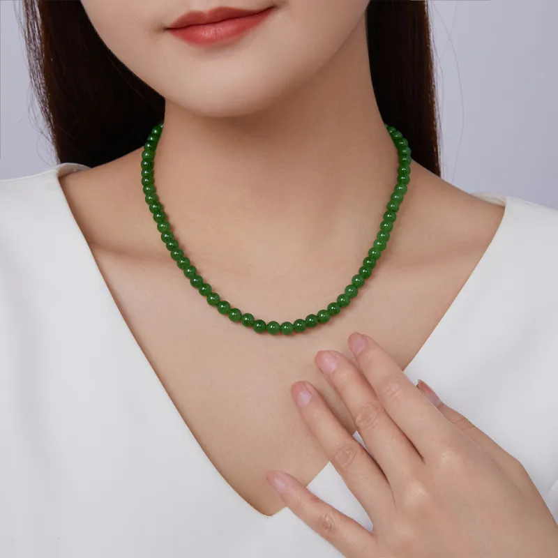 Oriental Jade Hetian Jade Necklaces Jasper Women's-2