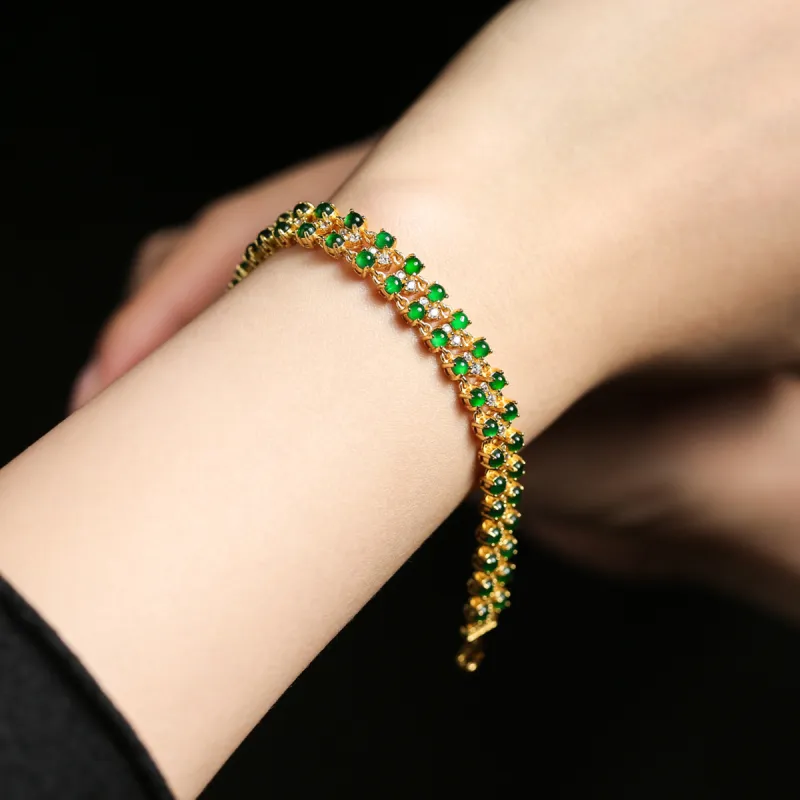 Oriental Jade Ice Type Bracelets Women's-7
