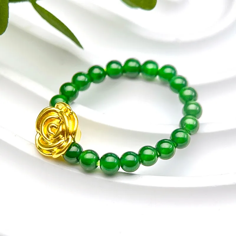 Oriental Jade Ice Type Rings Women's-4