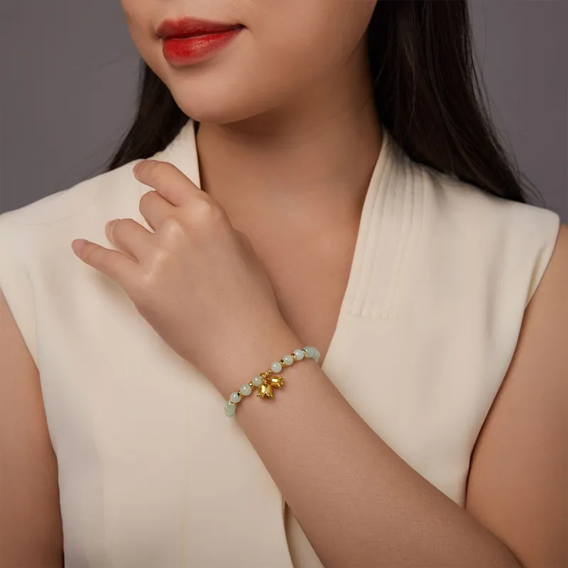 Oriental Jade Bracelets Pale Greenish White Jade Women's-2
