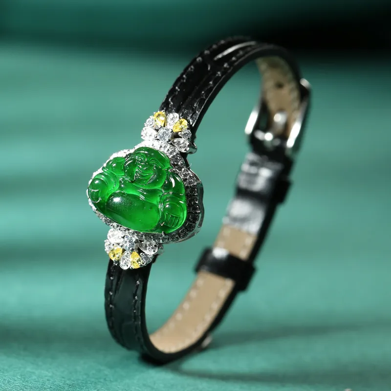 Oriental Jade Ice Glutinous Jadeite Bracelets Unisex-1
