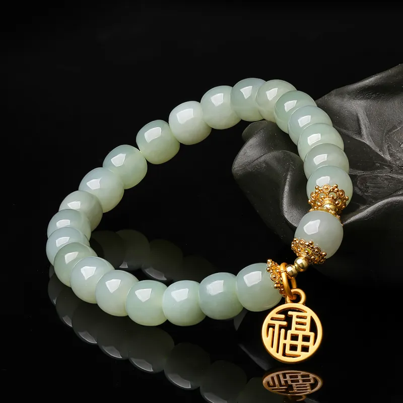 Oriental Jade Bracelets Pale Greenish White Jade Women's-6