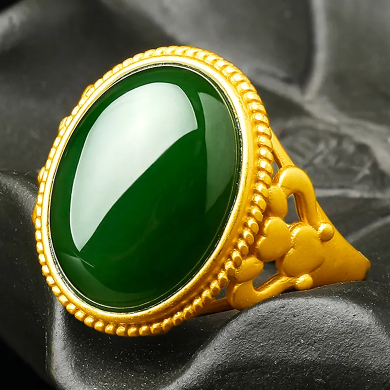 Oriental Jade Hetian Jade Rings Jasper Women's-6