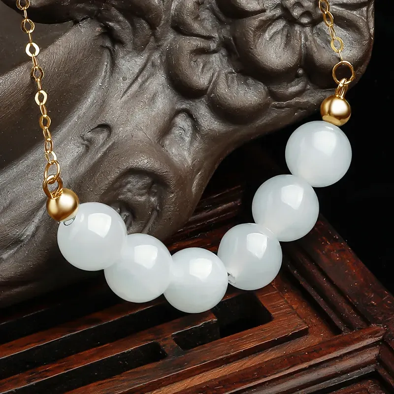Oriental Jade Hetian Jade Necklaces White Jade Women's-3