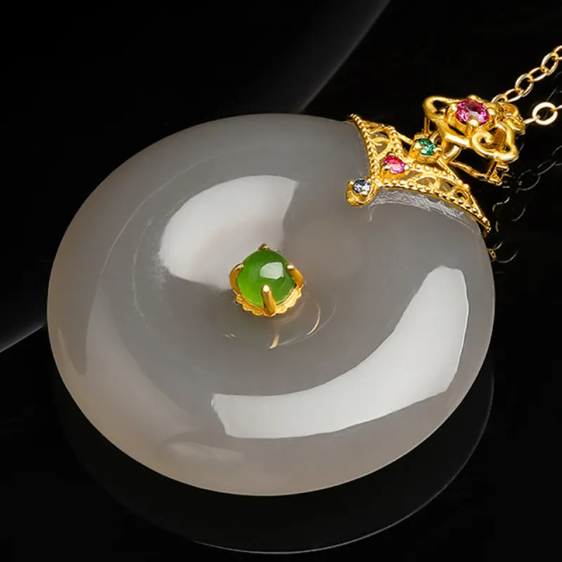 Oriental Jade Hetian Jade Necklaces Smoky Purple Women's-6