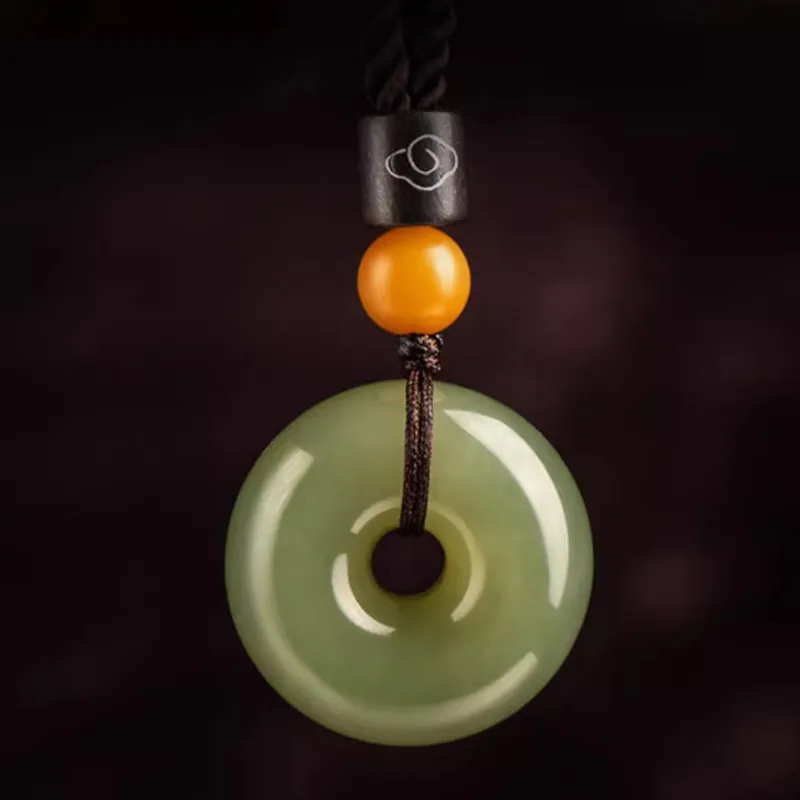 BYTHERE Hetian Jade Necklaces Pale Greenish White Jade Women's-1