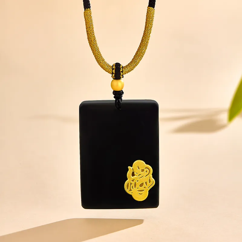 BYTHERE Hetian Jade Necklaces Green Jade Unisex-2