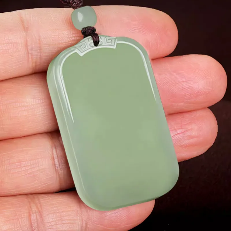 BYTHERE Necklaces Pale Greenish White Jade Unisex-4