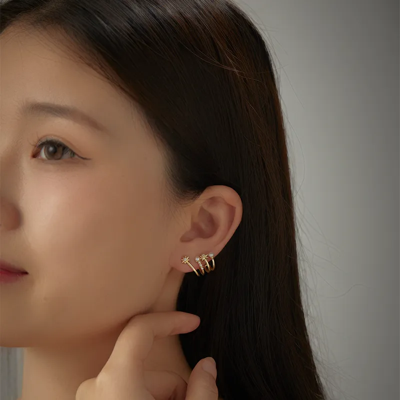 BYTHERE Pearl Stud Earrings Women's-1