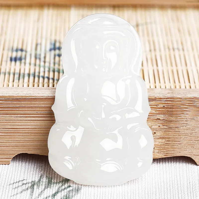 BYTHERE Hetian Jade Pendants White Jade Unisex-2