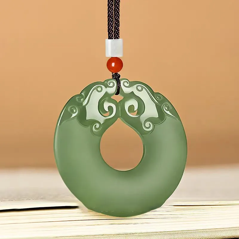 BYTHERE Hetian Jade Necklaces Pale Greenish White Jade Unisex-3