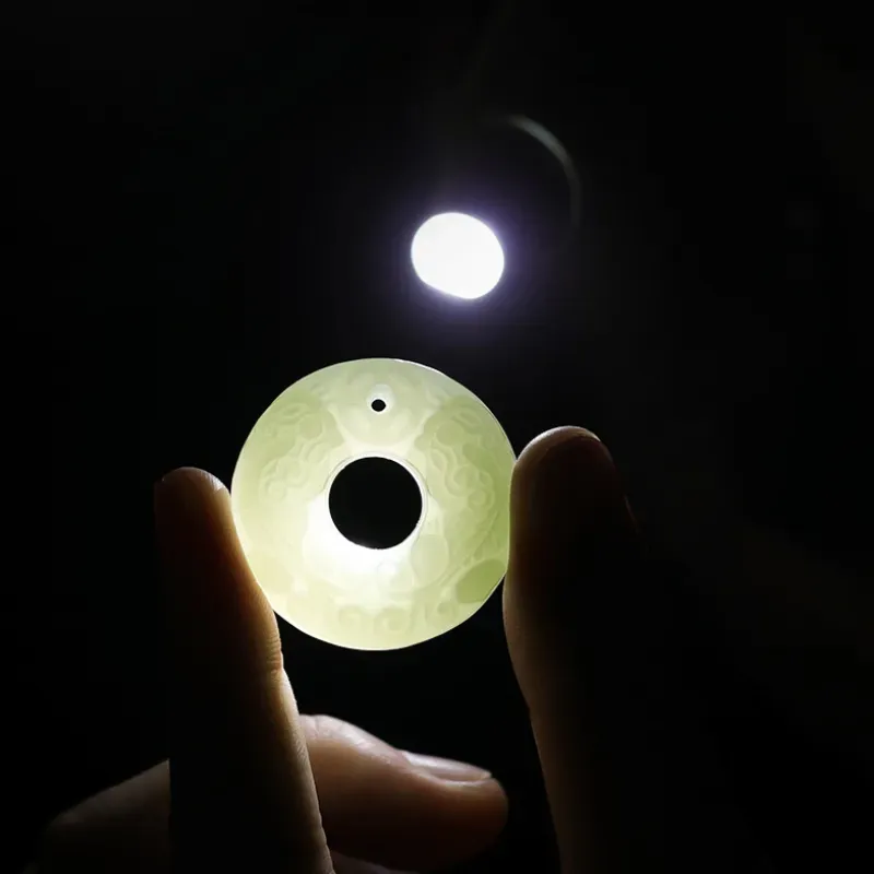 BYTHERE Hetian Jade Necklace Pendant, Gift For Boyfriend, Advanced Box Green Jade Unisex-11