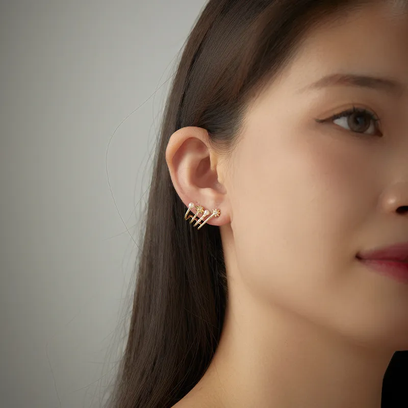 BYTHERE Pearl Stud Earrings Women's-2