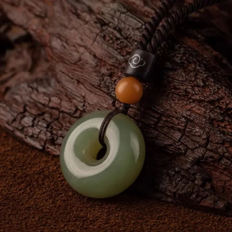 BYTHERE Hetian Jade Necklaces Pale Greenish White Jade Women's-6