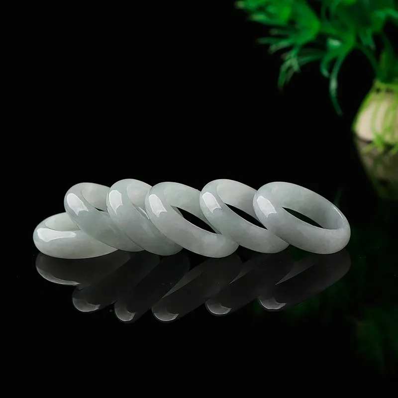 BYTHERE Glutinous Jade Rings Women's-1