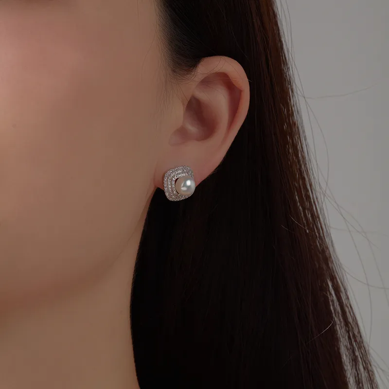 BYTHERE Pearl Stud Earrings Women's-1