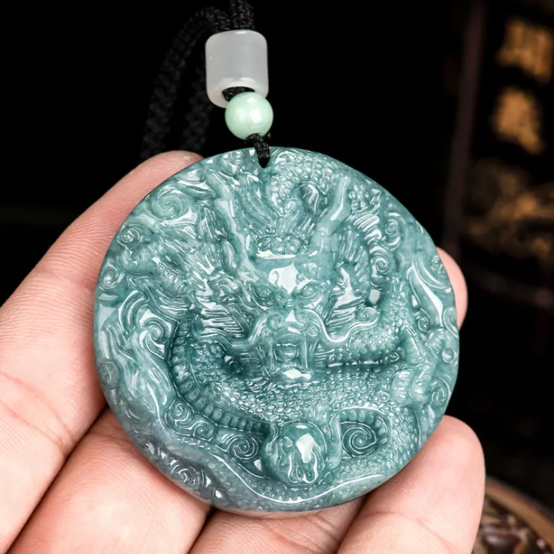 BYTHERE Glutinous Jade Jadeite Necklaces Unisex-6