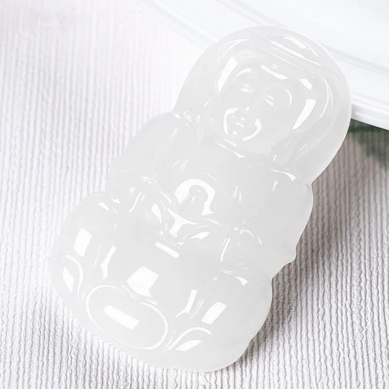 BYTHERE Hetian Jade Pendants White Jade Unisex-4
