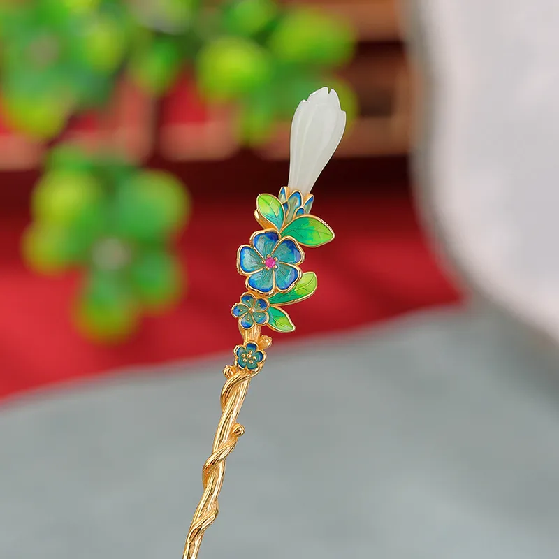 BYTHERE Hairpins Pale Greenish White Jade Women's-3