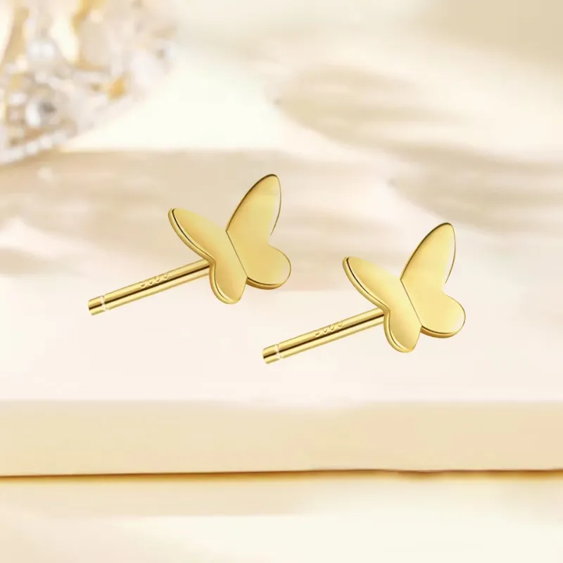 BYTHERE 18K Gold Stud Earrings Women's-1