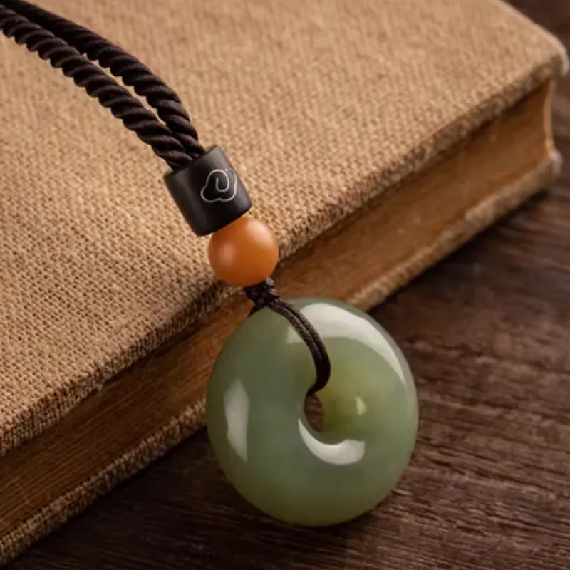BYTHERE Hetian Jade Necklaces Pale Greenish White Jade Women's-7