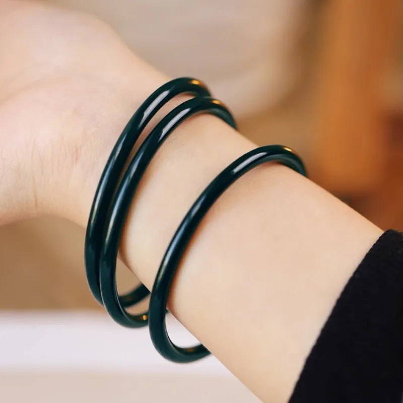 BYTHERE Hetian Jade Bangles Green Jade Women's-6