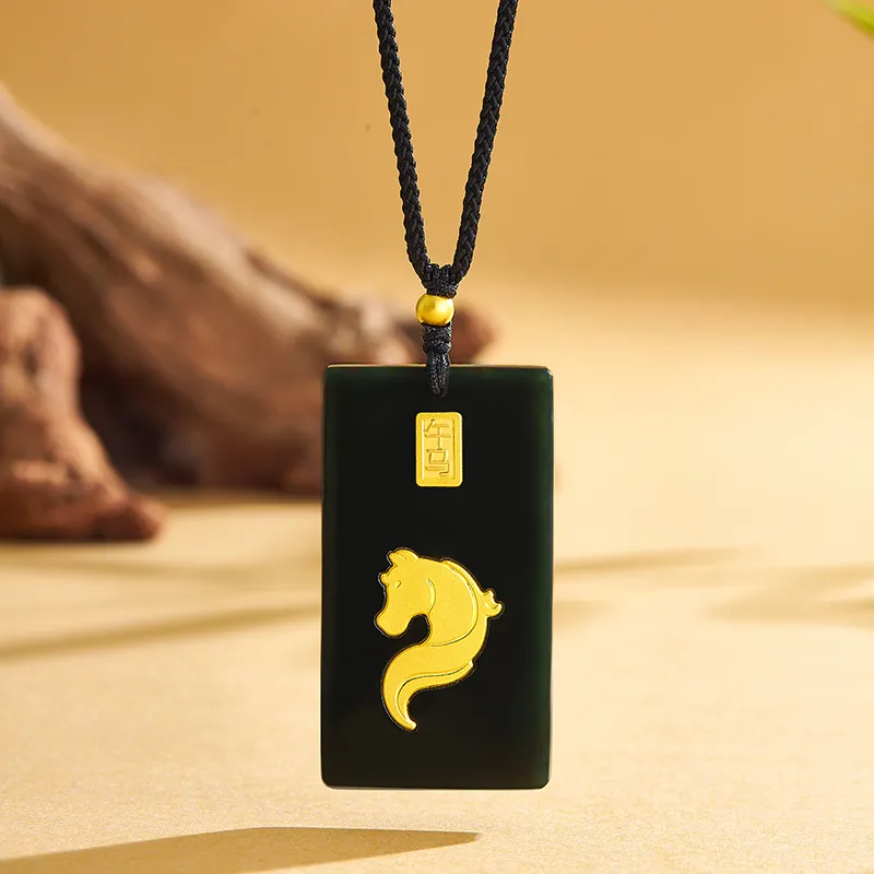 BYTHERE Hetian Jade Necklaces Green Jade Unisex-25