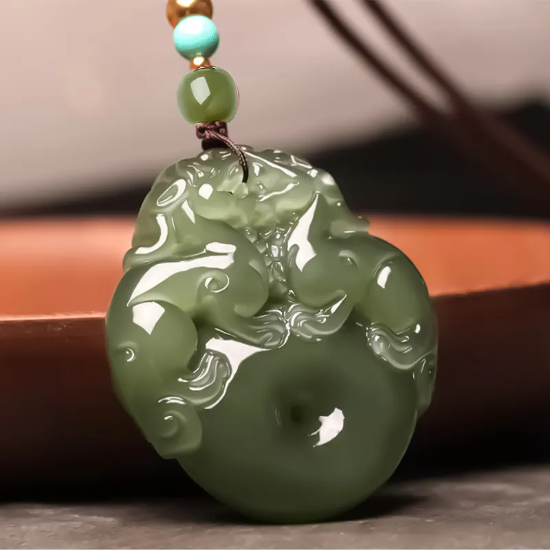 BYTHERE Necklaces Green Jade Unisex-2
