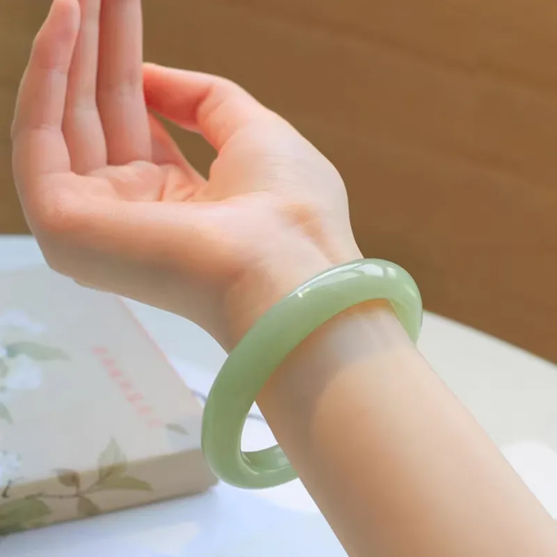 BYTHERE Hetian Jade Bangles Green Jade Women's-4