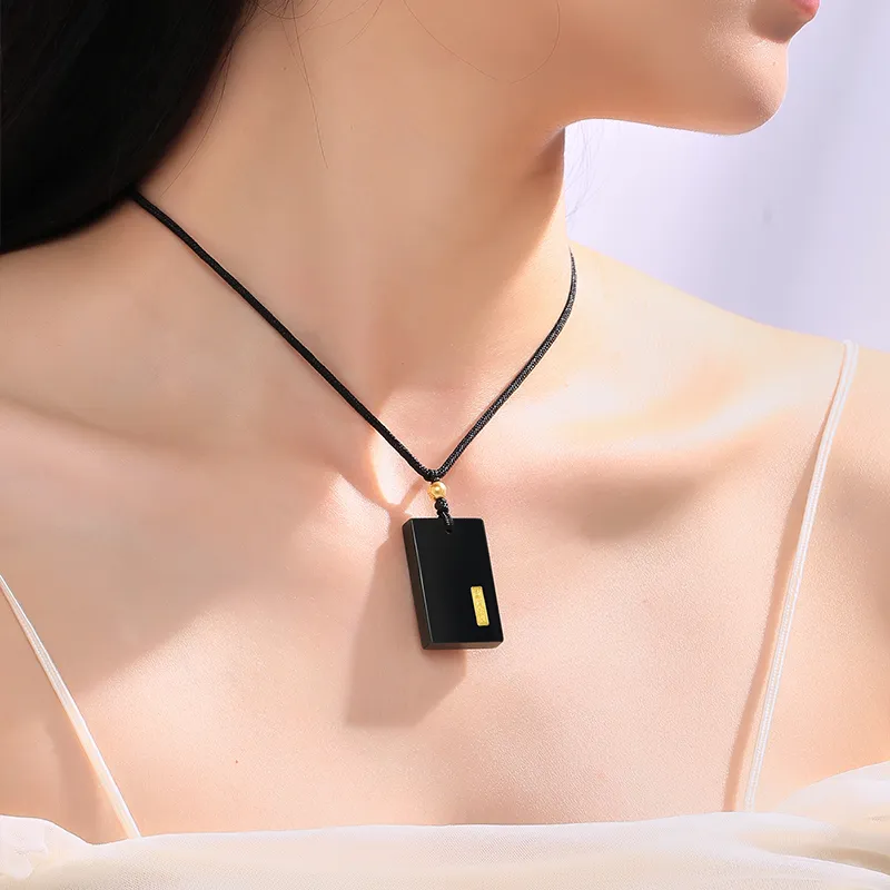 BYTHERE Hetian Jade Necklace Adjustable Pale Greenish White Jade Unisex-27