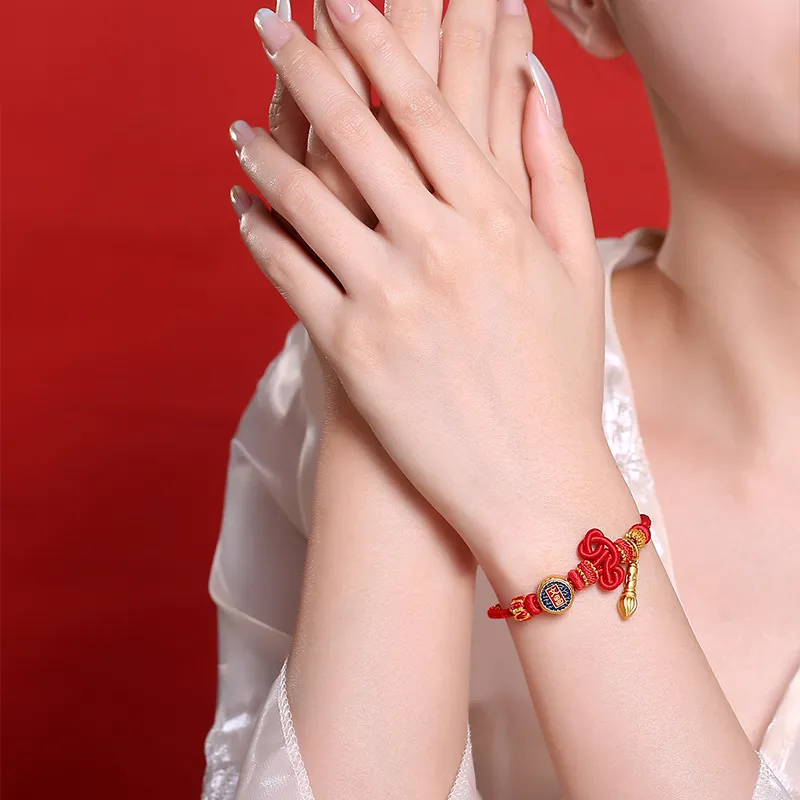 BYTHERE Alloy Bracelets Unisex Zodiac Year Red String Good Luck-14