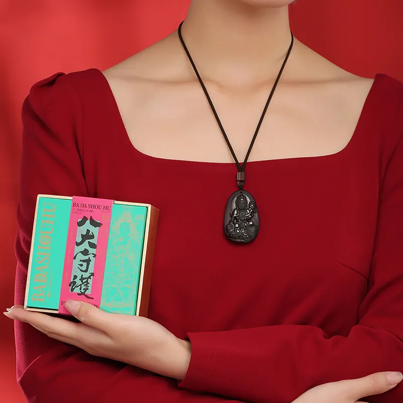 BYTHERE Obsidian Necklaces Unisex-26