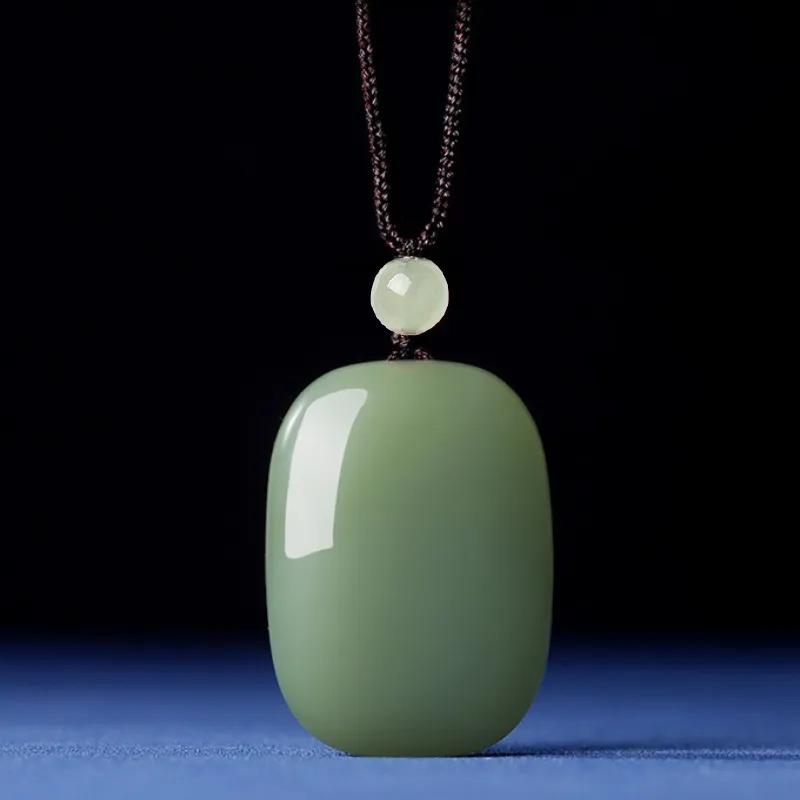 BYTHERE Hetian Jade Necklaces Pale Greenish White Jade Unisex-1