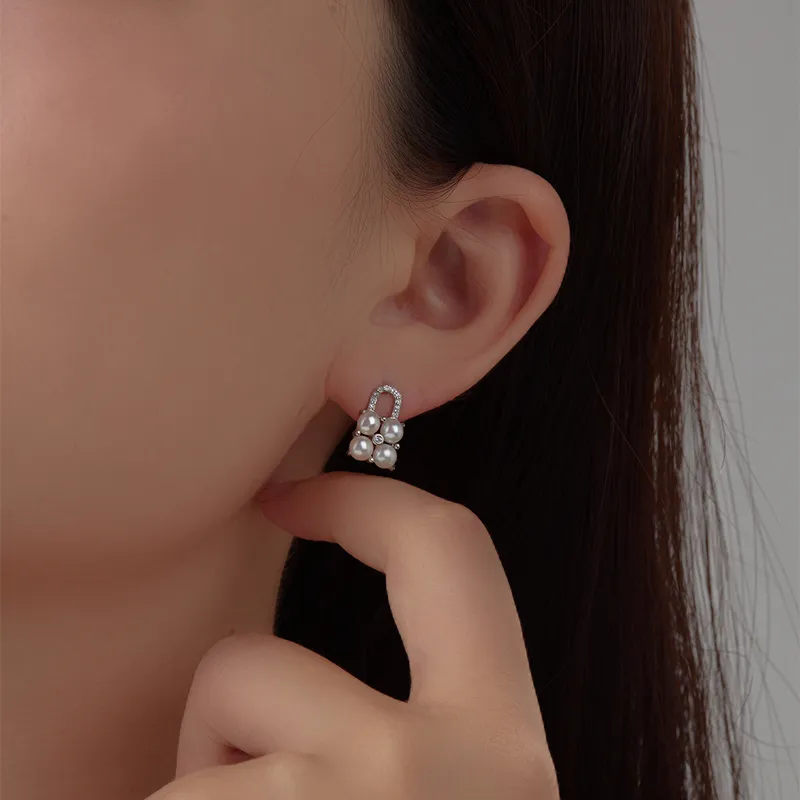 BYTHERE Pearl Stud Earrings Women's-1