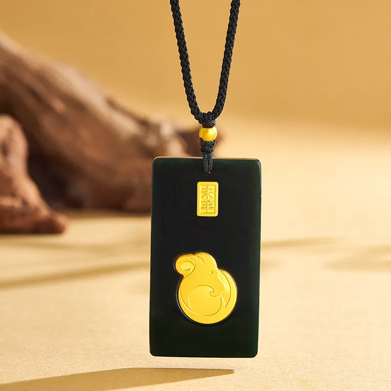 BYTHERE Hetian Jade Necklaces Green Jade Unisex-28